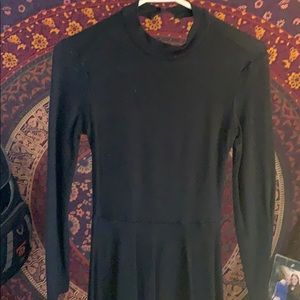 Black open back dress